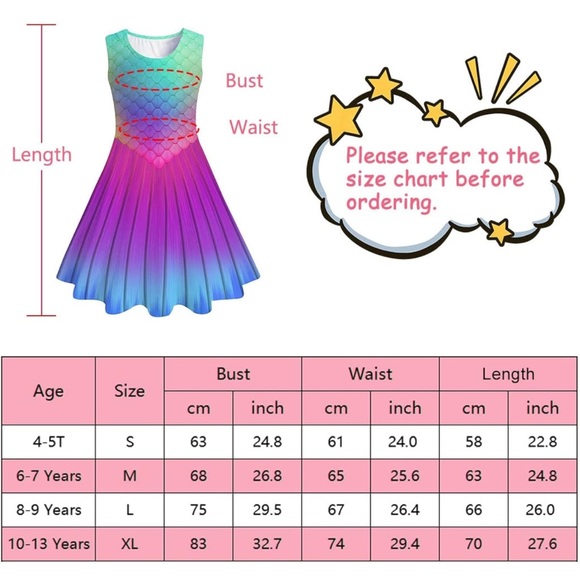 2 dresses! Mommy and Me matching mermaid dresses - Picture 6 of 7